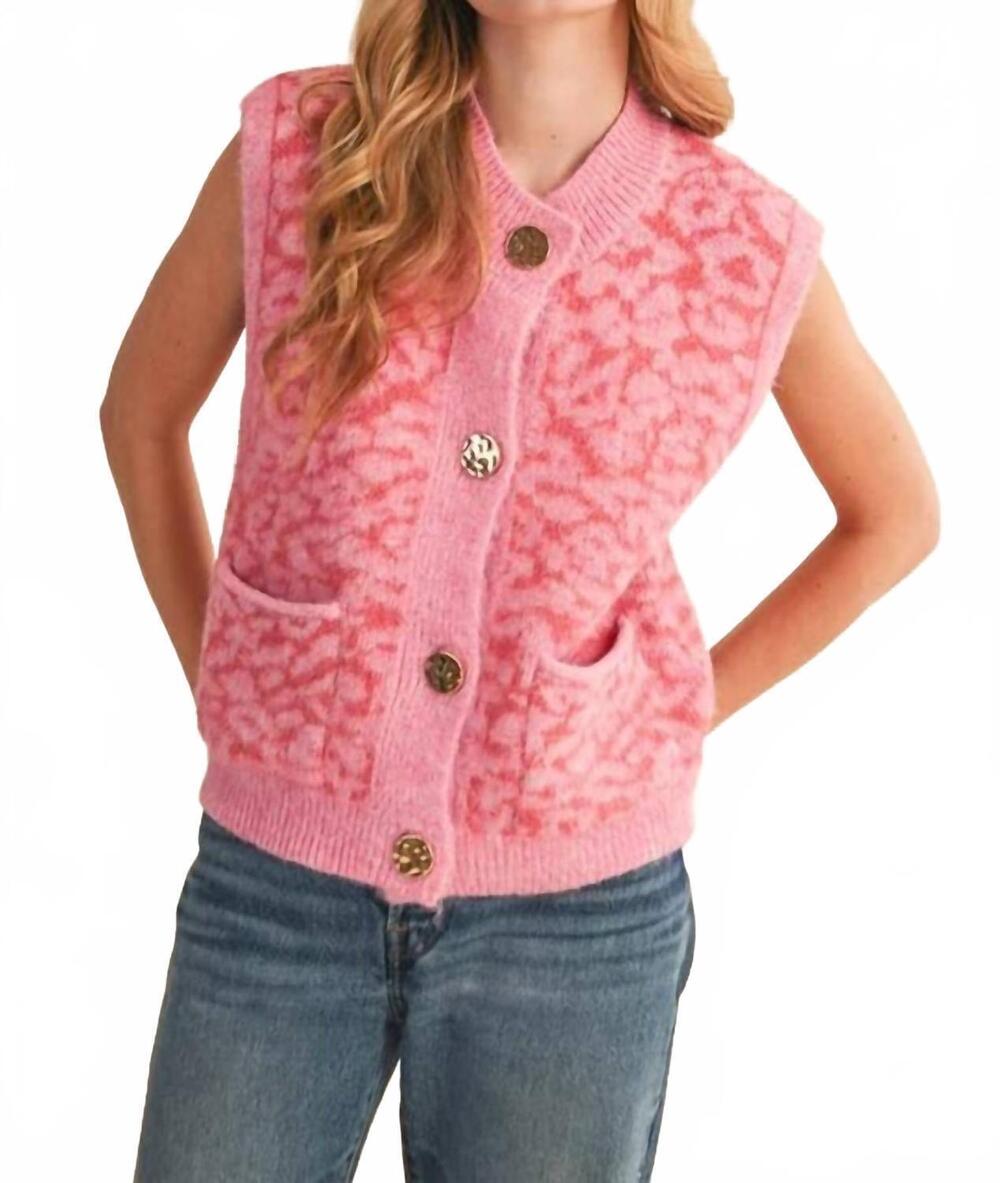 NEW &MERCI purrrfect sweater vest in pink